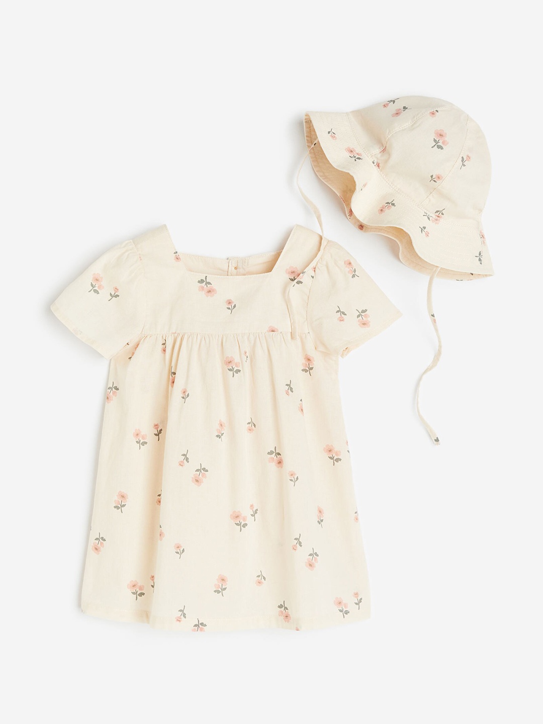 

H&M Infant Girls 2-Piece Cotton Set, White