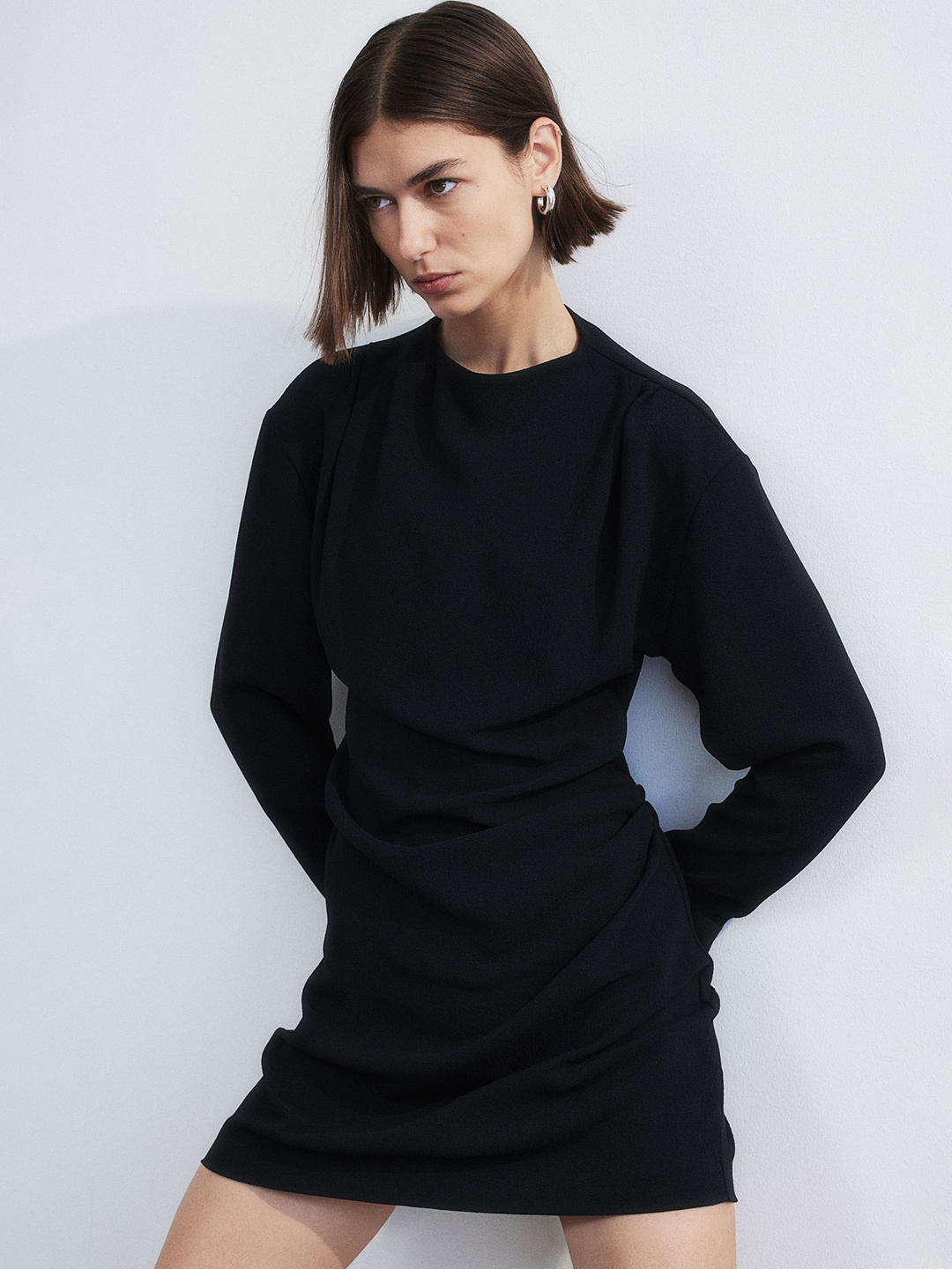 

H&M Draped Dress, Black