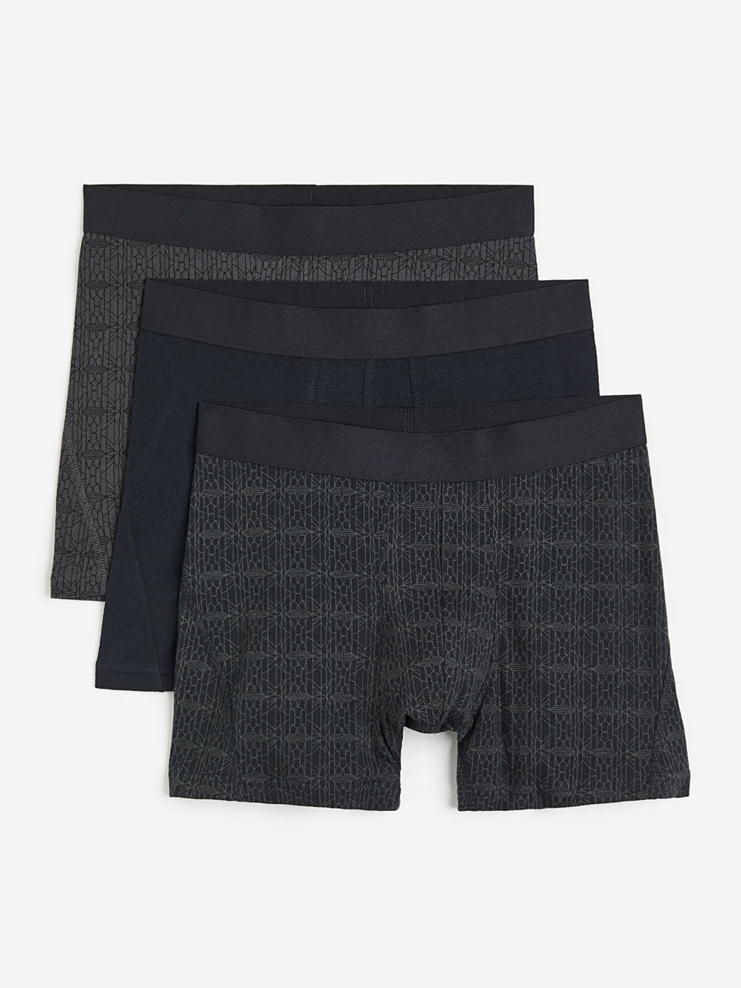 

H&M Men 3-Pack Xtra Life Cotton Trunks, Grey
