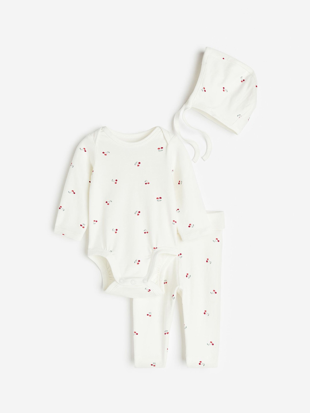 

H&M Infant Girls 3-Piece Cotton Set, White