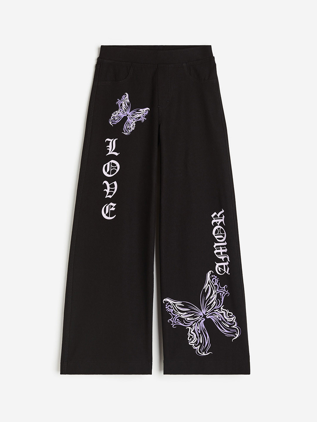 

H&M Girls Wide Trousers, Black