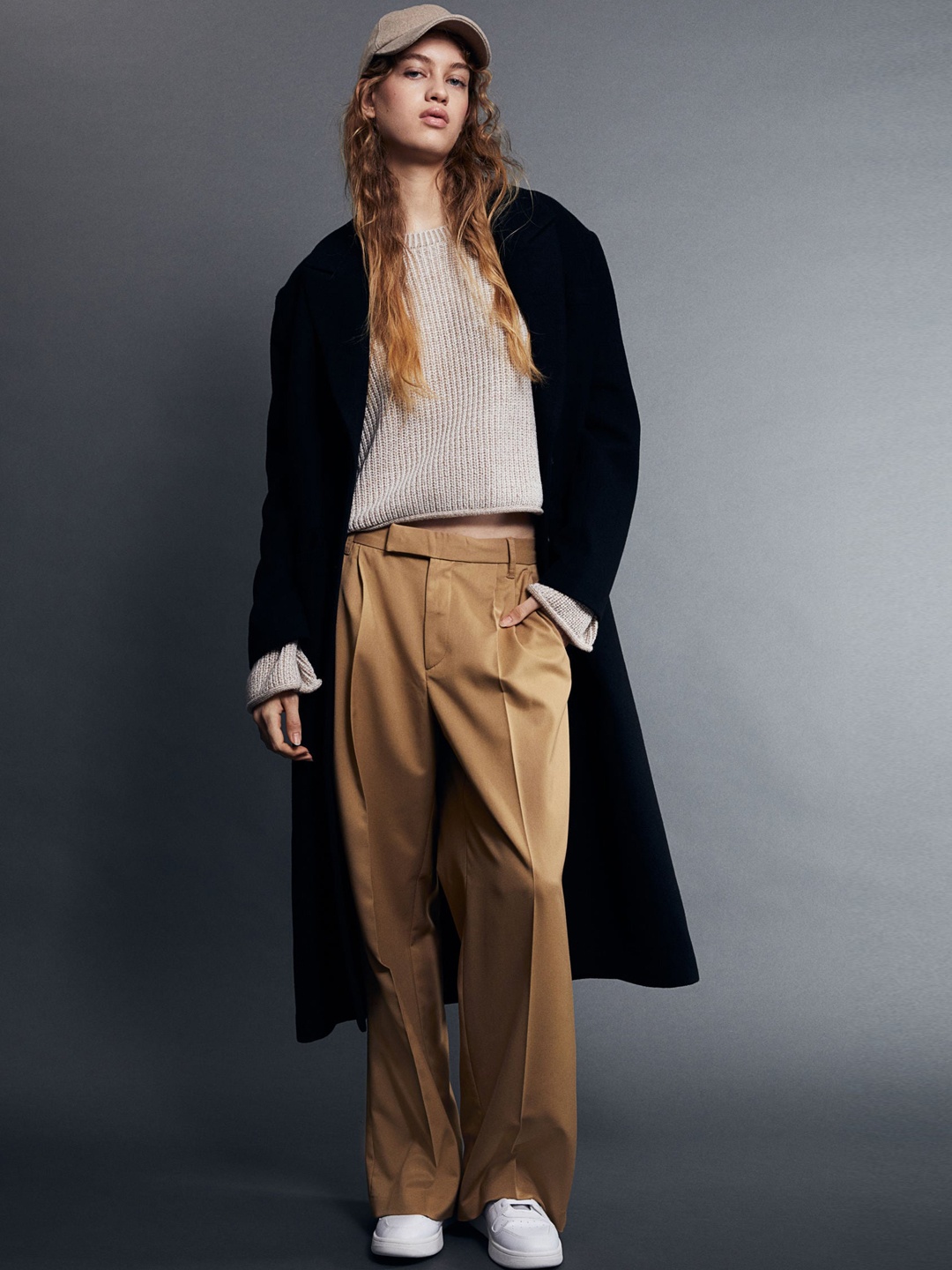 

H&M Women Tailored Trousers, Beige