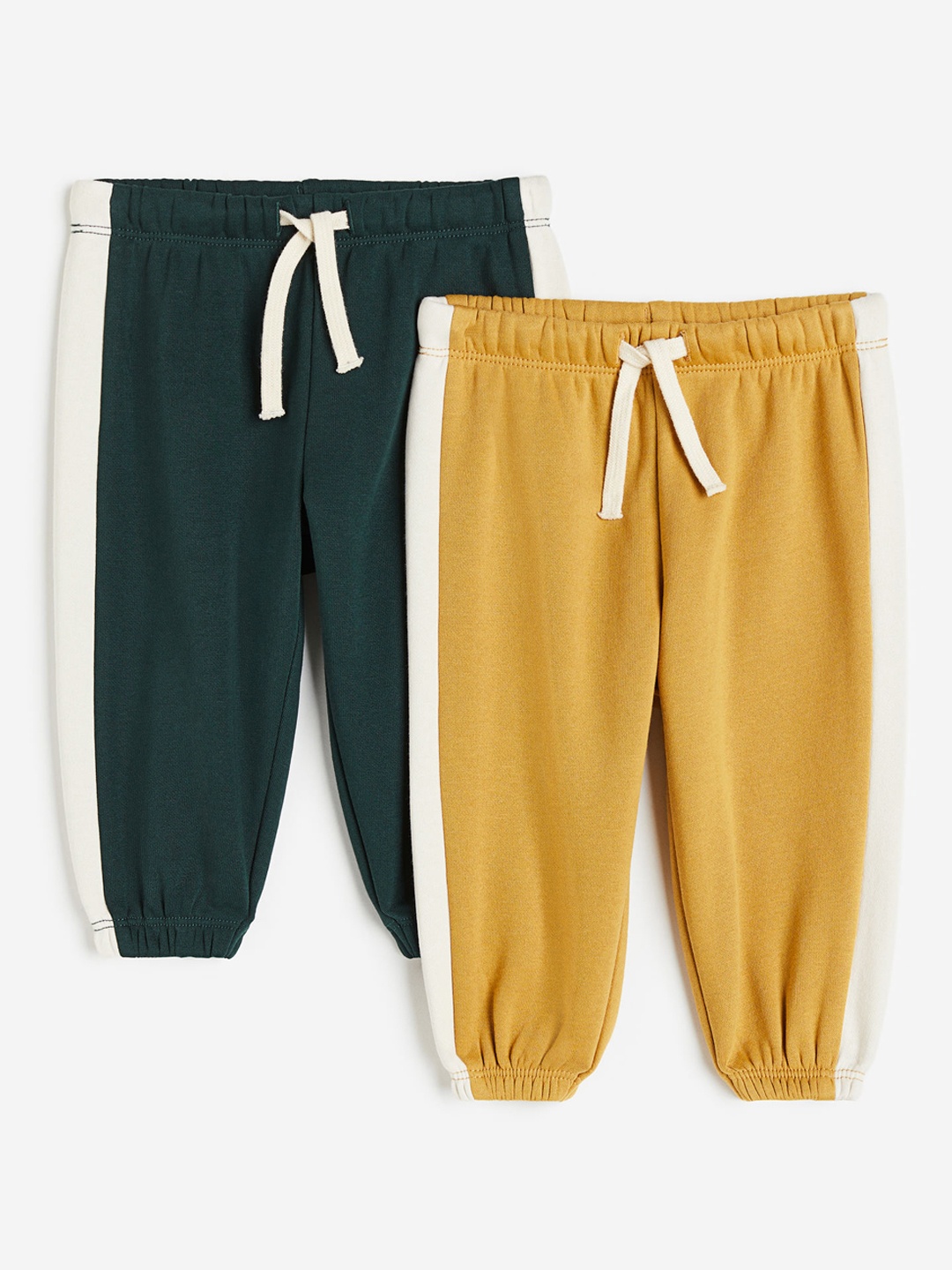 

H&M Boys 2-Pack Cotton Joggers, Green