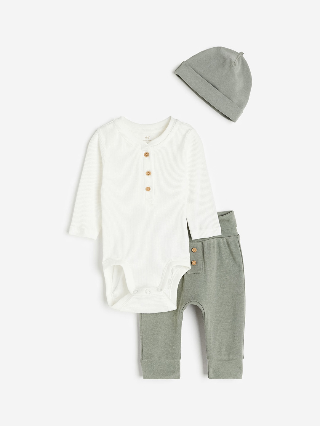 

H&M Infant Girls 3-Piece Cotton Set, White