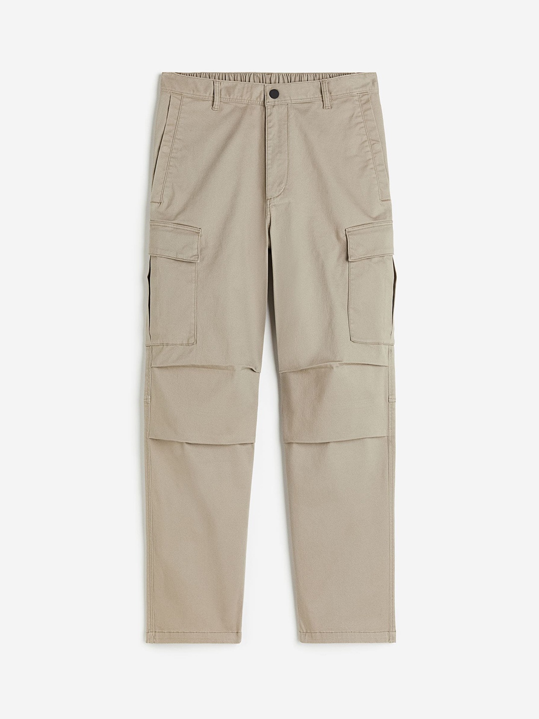 

H&M Men Regular-Fit Cargo Trousers, Beige