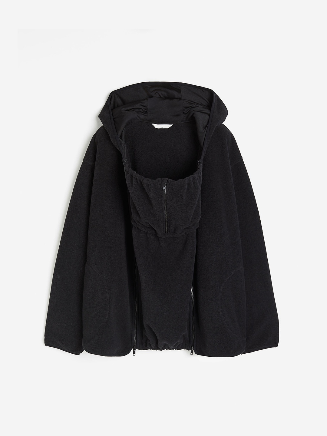 

H&M MAMA Before & After Babywearing Fleece Jacket, Black