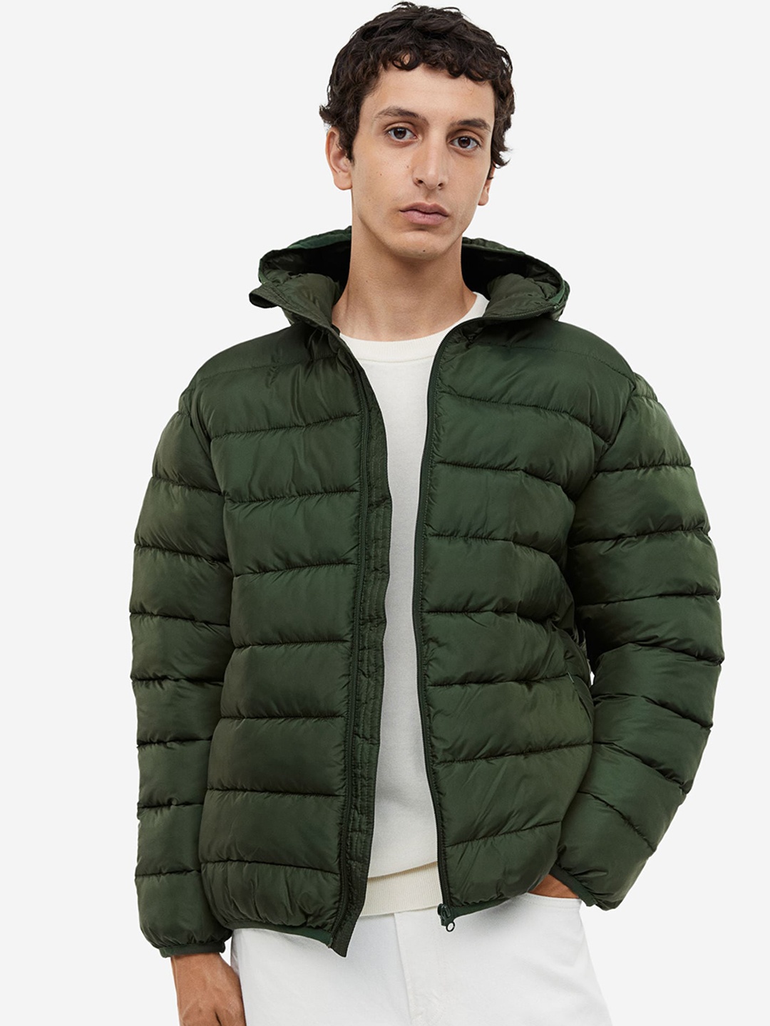 

H&M Lightweight Puffer Jacket, Green