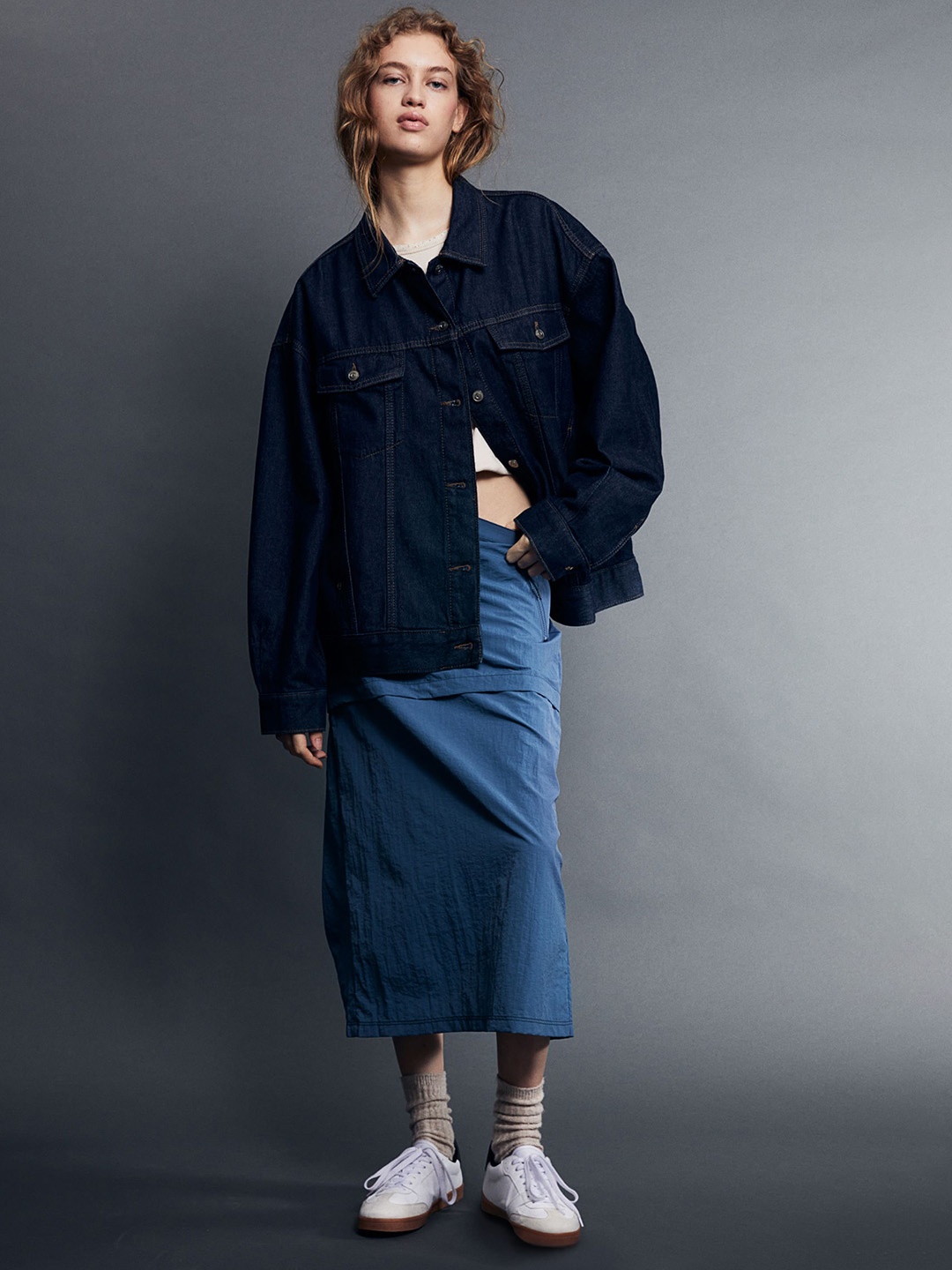 

H&M Cargo Skirt, Blue