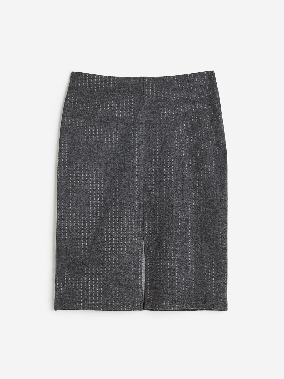 

H&M Slit-Hem Skirt, Grey