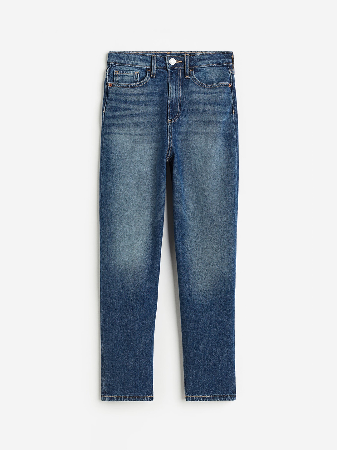 

H&M Girls Relaxed Fit High Jeans, Blue