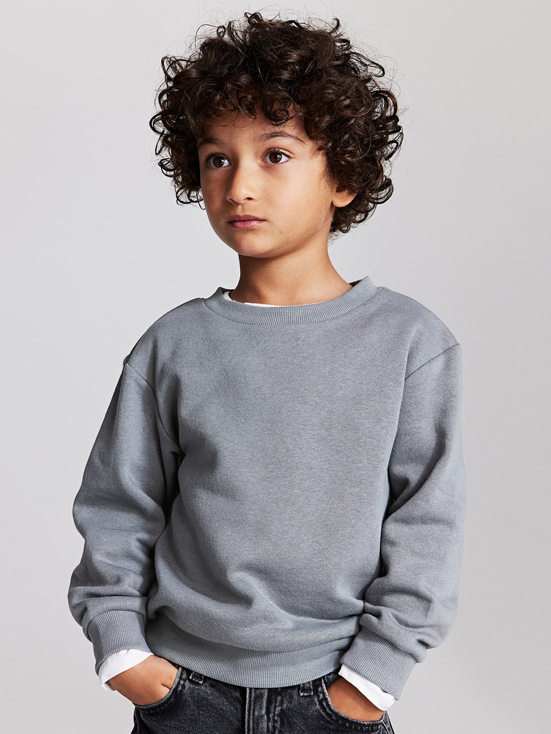 

H&M Boys 3-Pack Sweatshirts, Grey