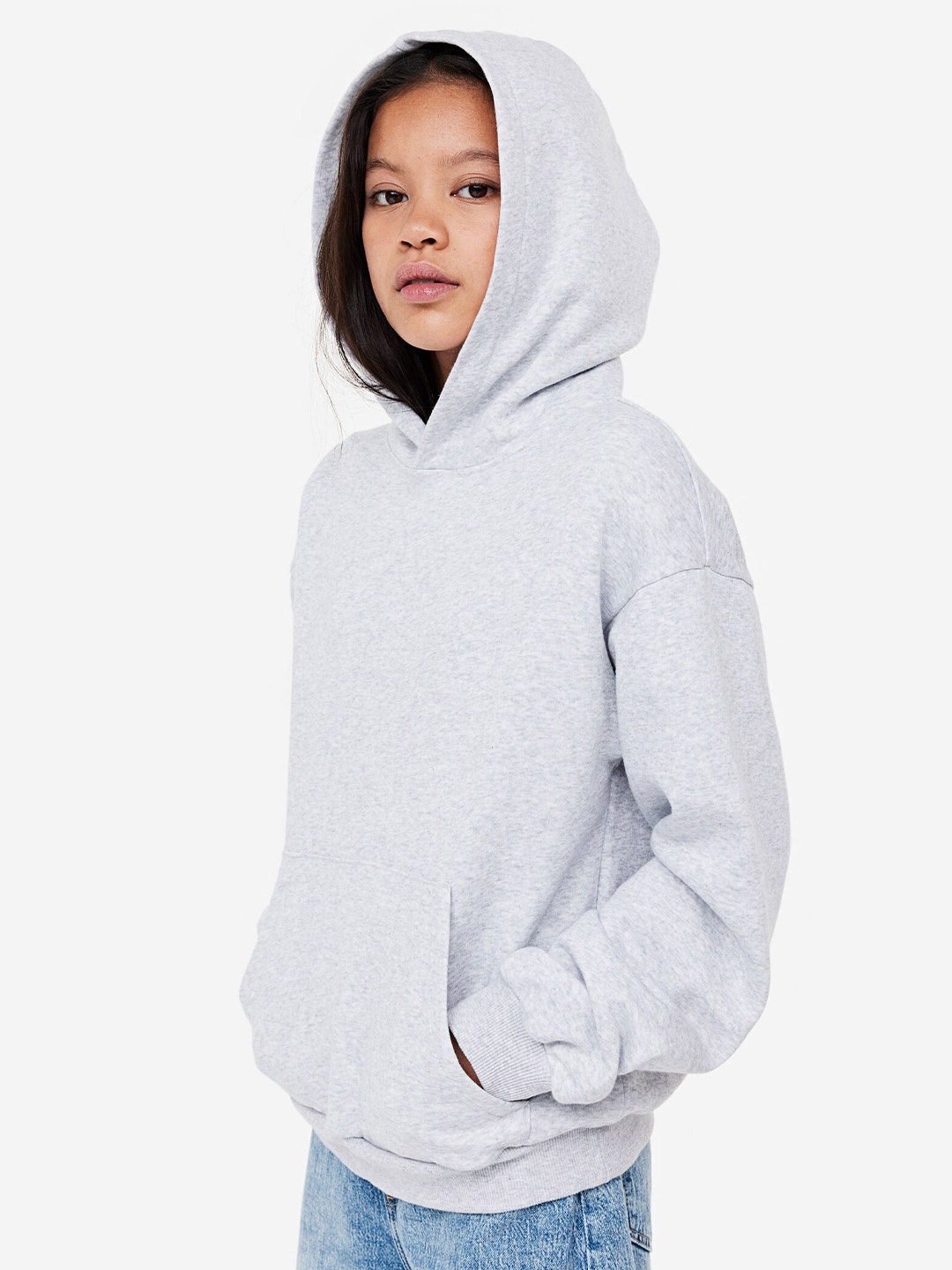 

H&M Girls Oversized Hoodie, Grey