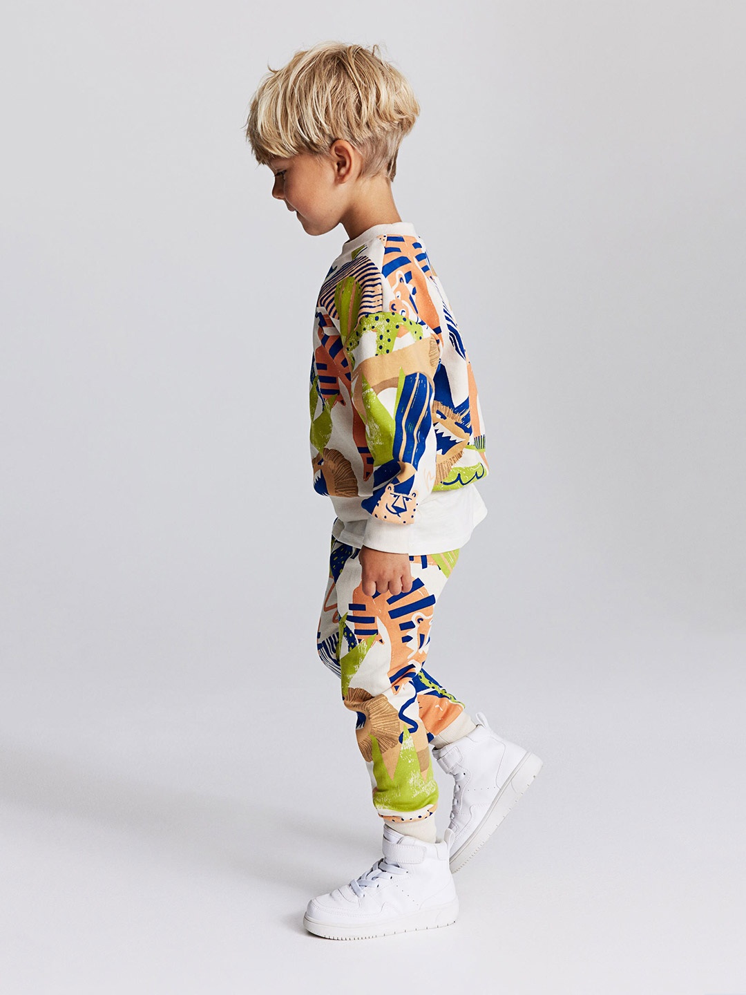 

H&M Boys 2-Piece Sweatshirt Set, Beige