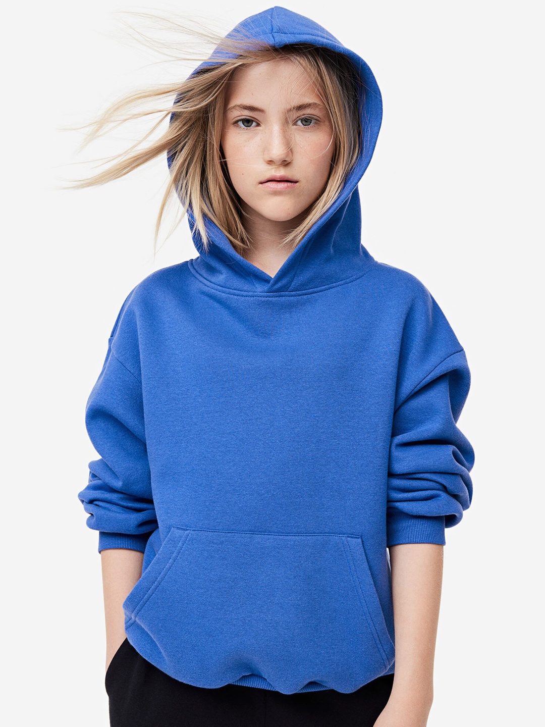H&M Girls Oversized Hoodie, Blue