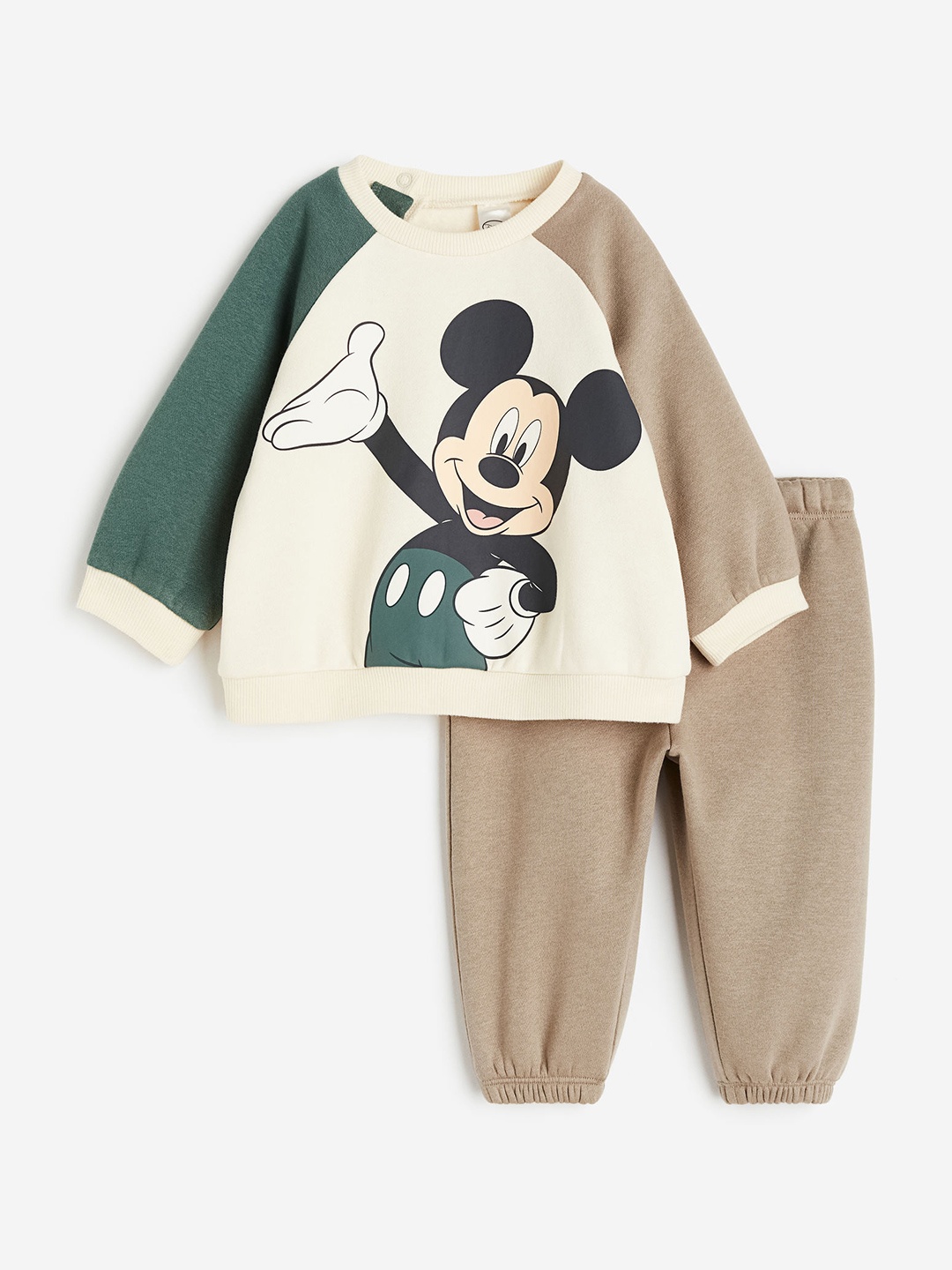 

H&M Boys 2-Piece Sweatshirt Set, Beige