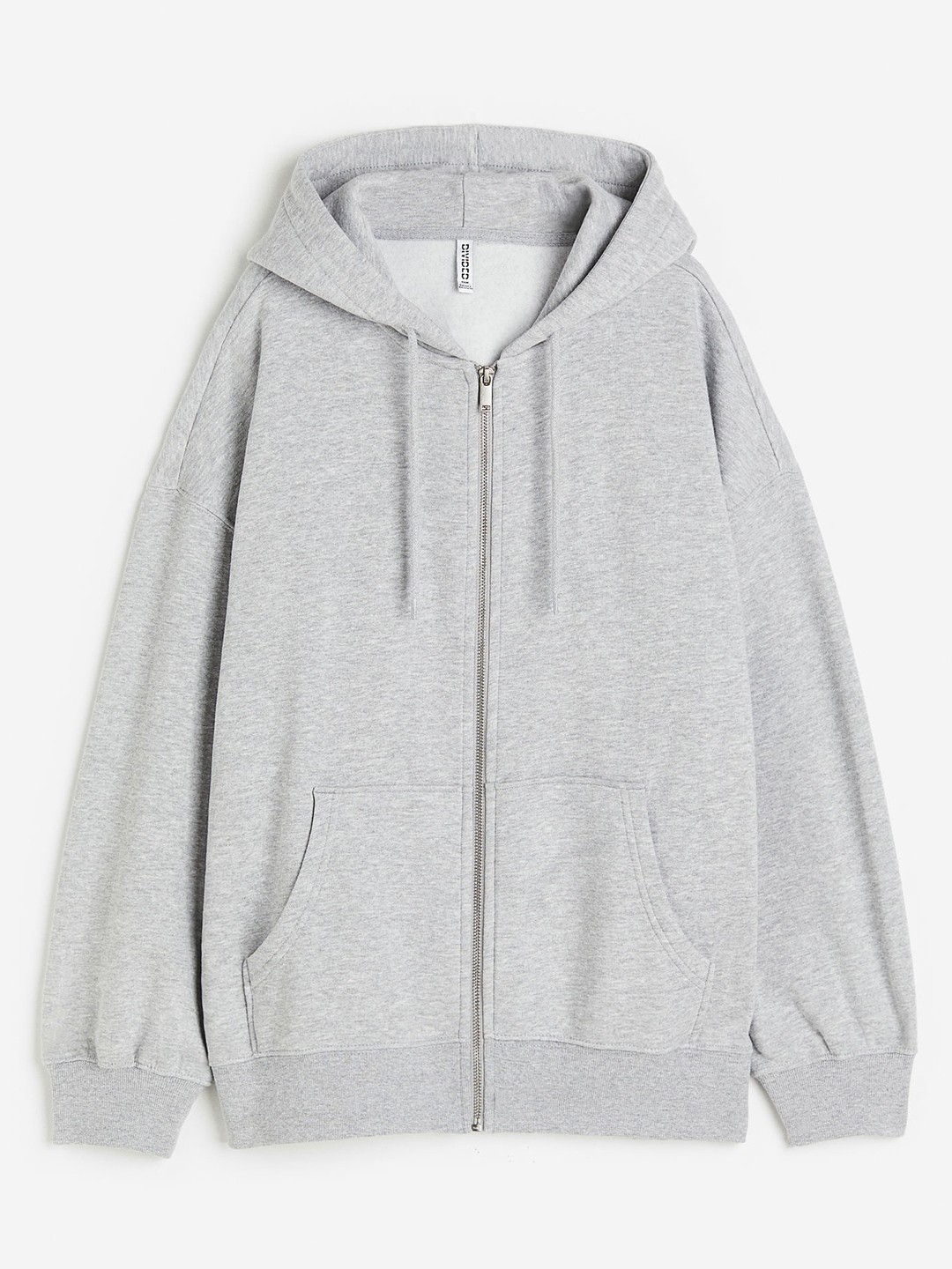 

H&M Oversized Zip-Through Hoodie, Grey