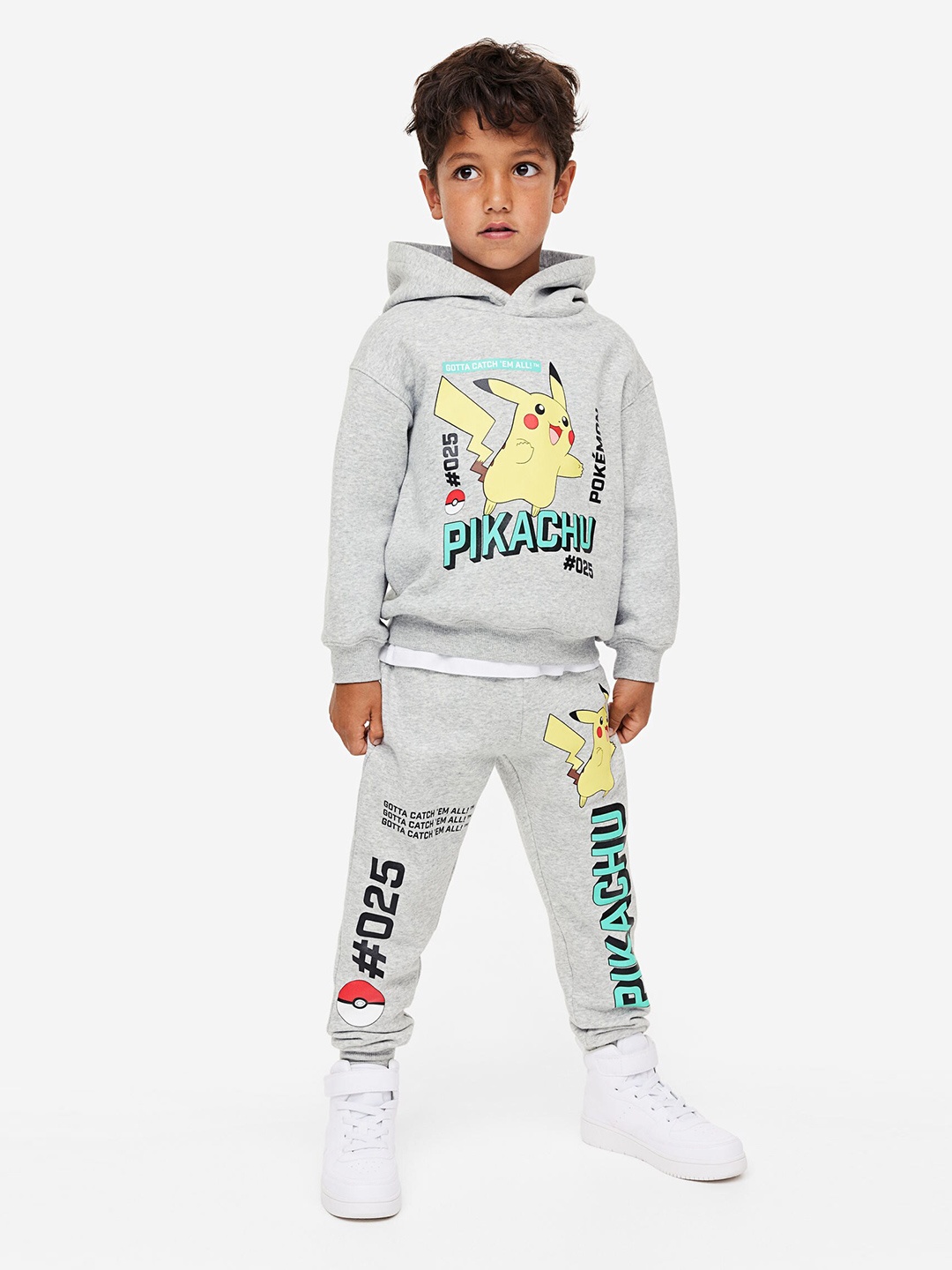 

H&M Boys 2-Piece Printed Sweatshirt Set, Grey