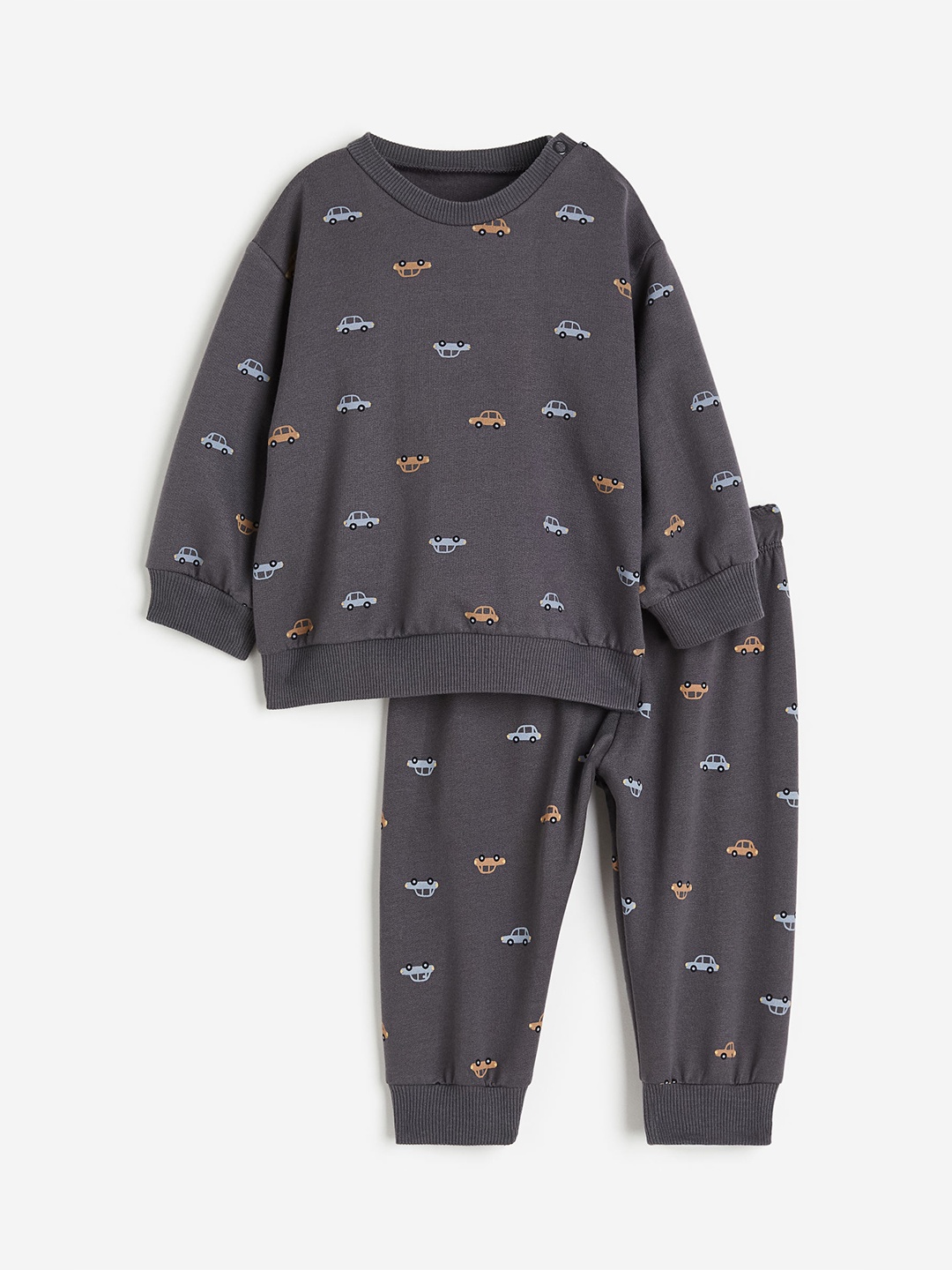 

H&M Boys Pure Cotton 2-Piece Sweatshirt Set, Grey