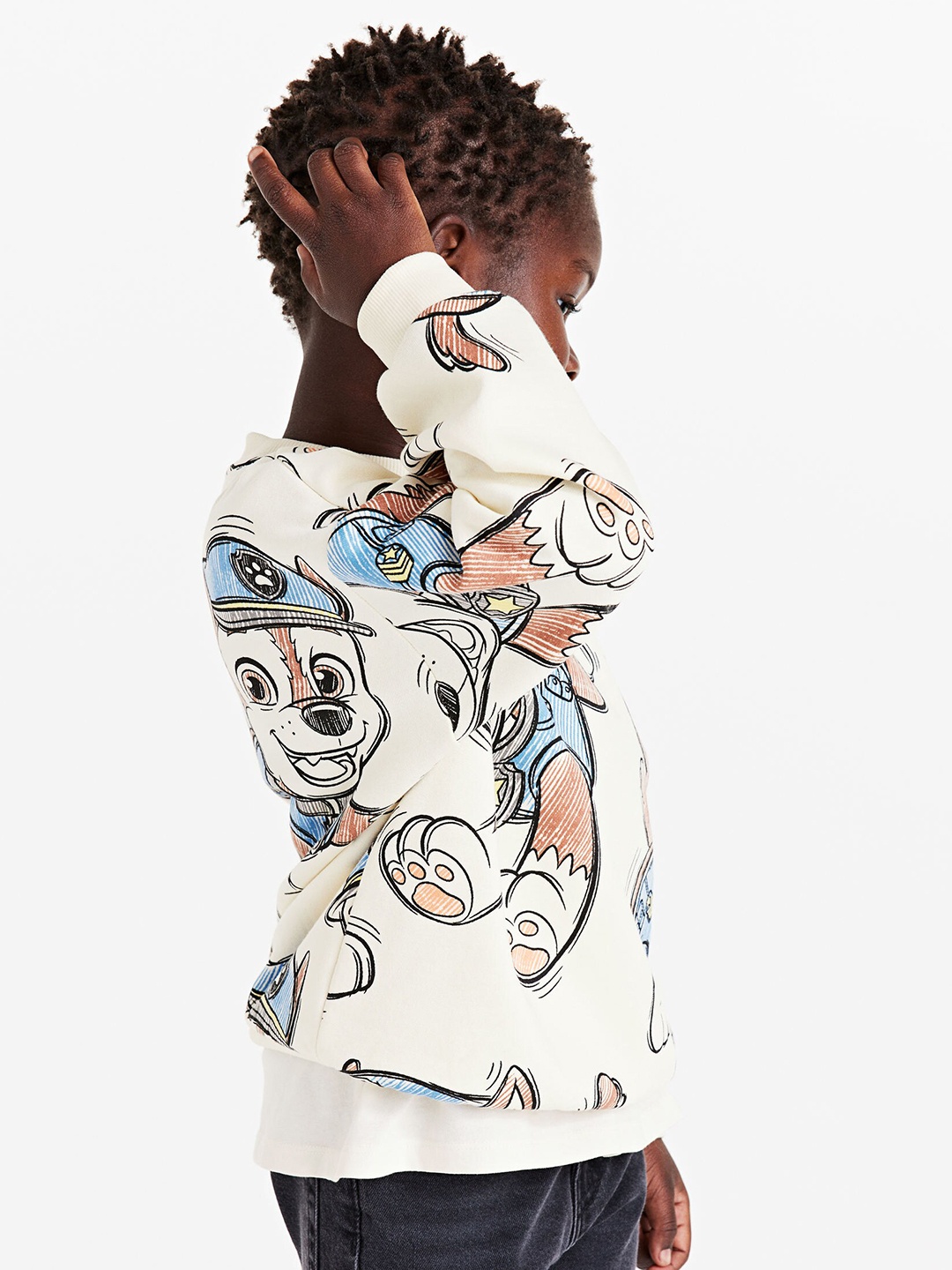 

H&M Boys Oversized Printed Sweatshirt, White