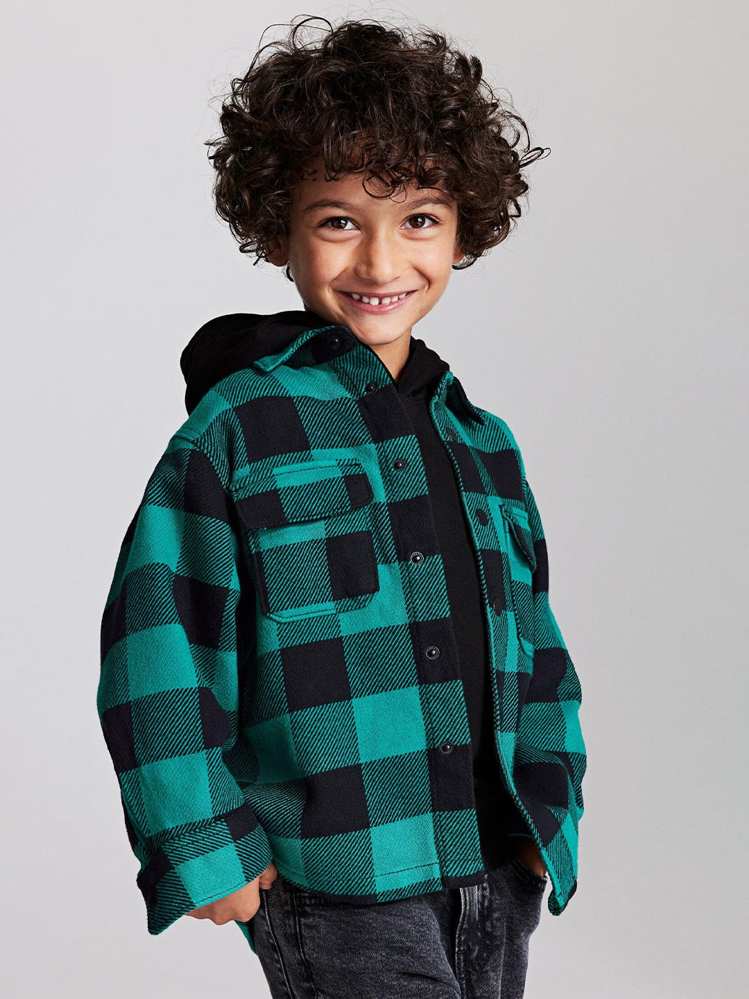 

H&M Boys 2-Piece Hoodie And Shirt Set, Black