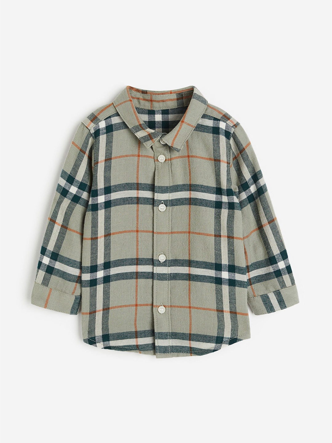 

H&M Boys Cotton Shirt, Green
