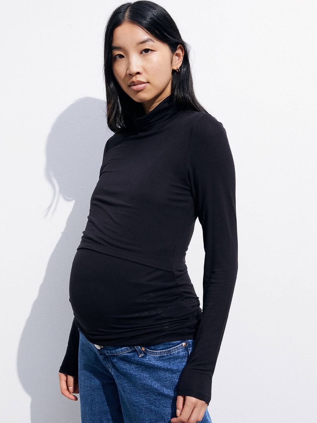 

H&M MAMA Before & After Maternity Nursing Top, Black