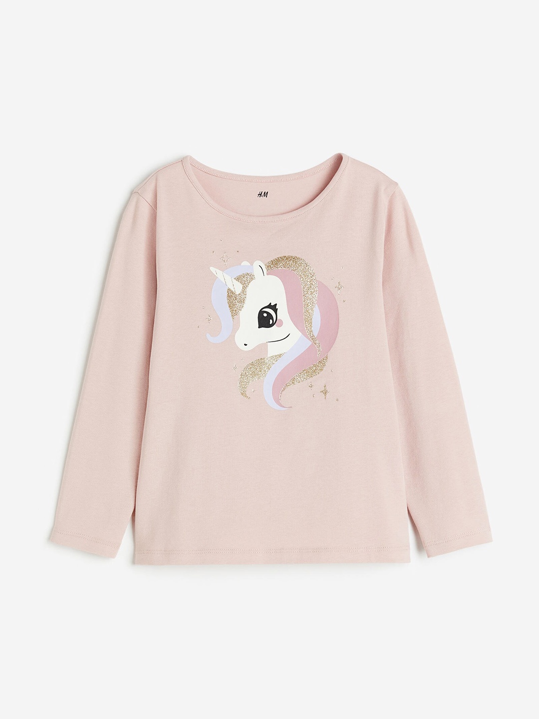

H&M Girls Printed Jersey Top, Pink