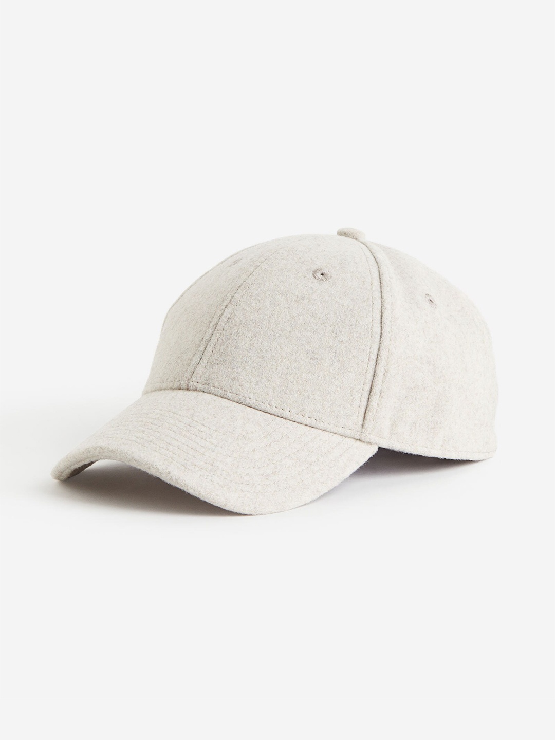 

H&M Men Wool-Blend Twill Cap, Grey