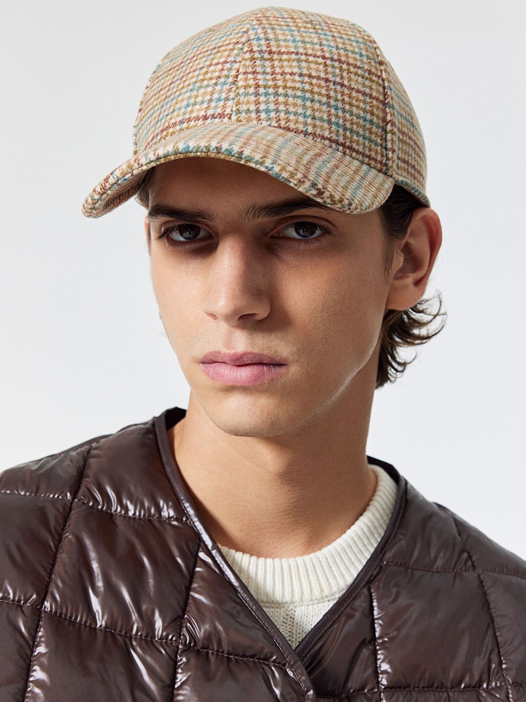 

H&M Men Wool-Blend Cap, Beige