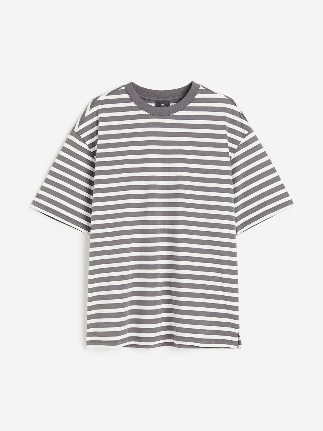 

H&M Men Relaxed-Fit Cotton T-Shirt, Grey