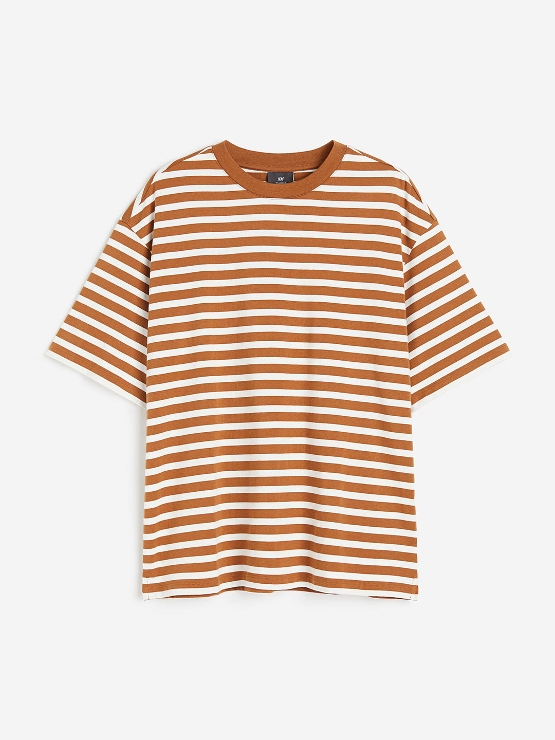 

H&M Relaxed-Fit Cotton T-Shirt, Brown