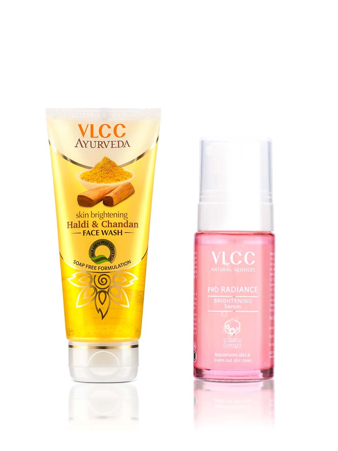 

VLCC Pro Radiance Skin Brightening Serum 40ml & Haldi Chandan Face Wash 100ml, Pink