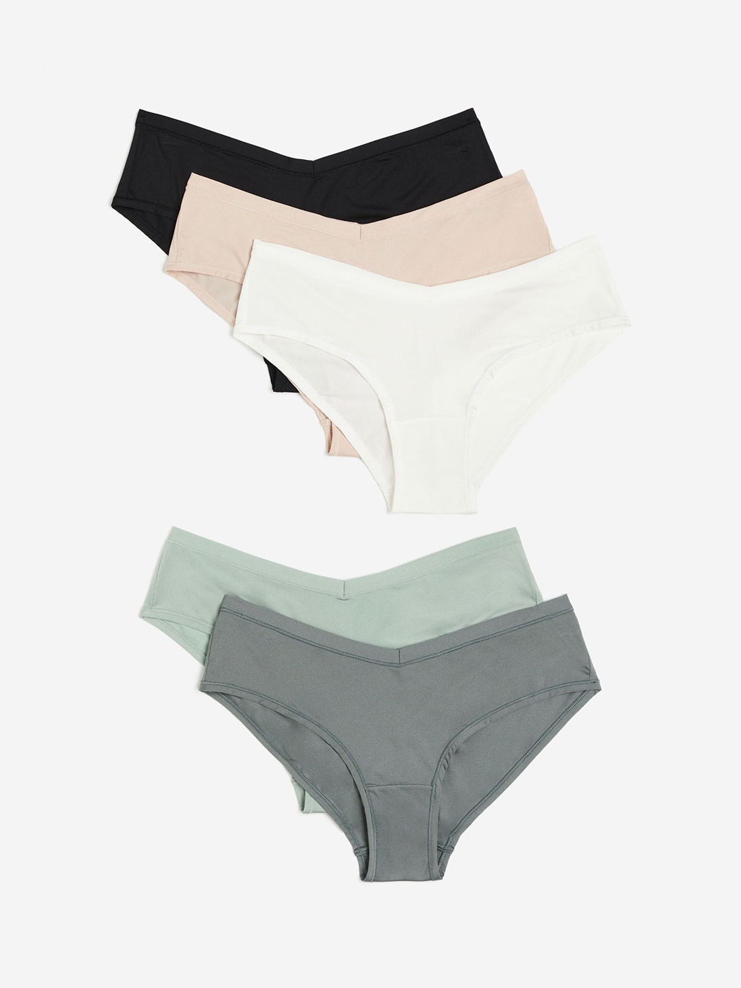 

H&M 5-Pack Jersey Hipster Briefs, Green
