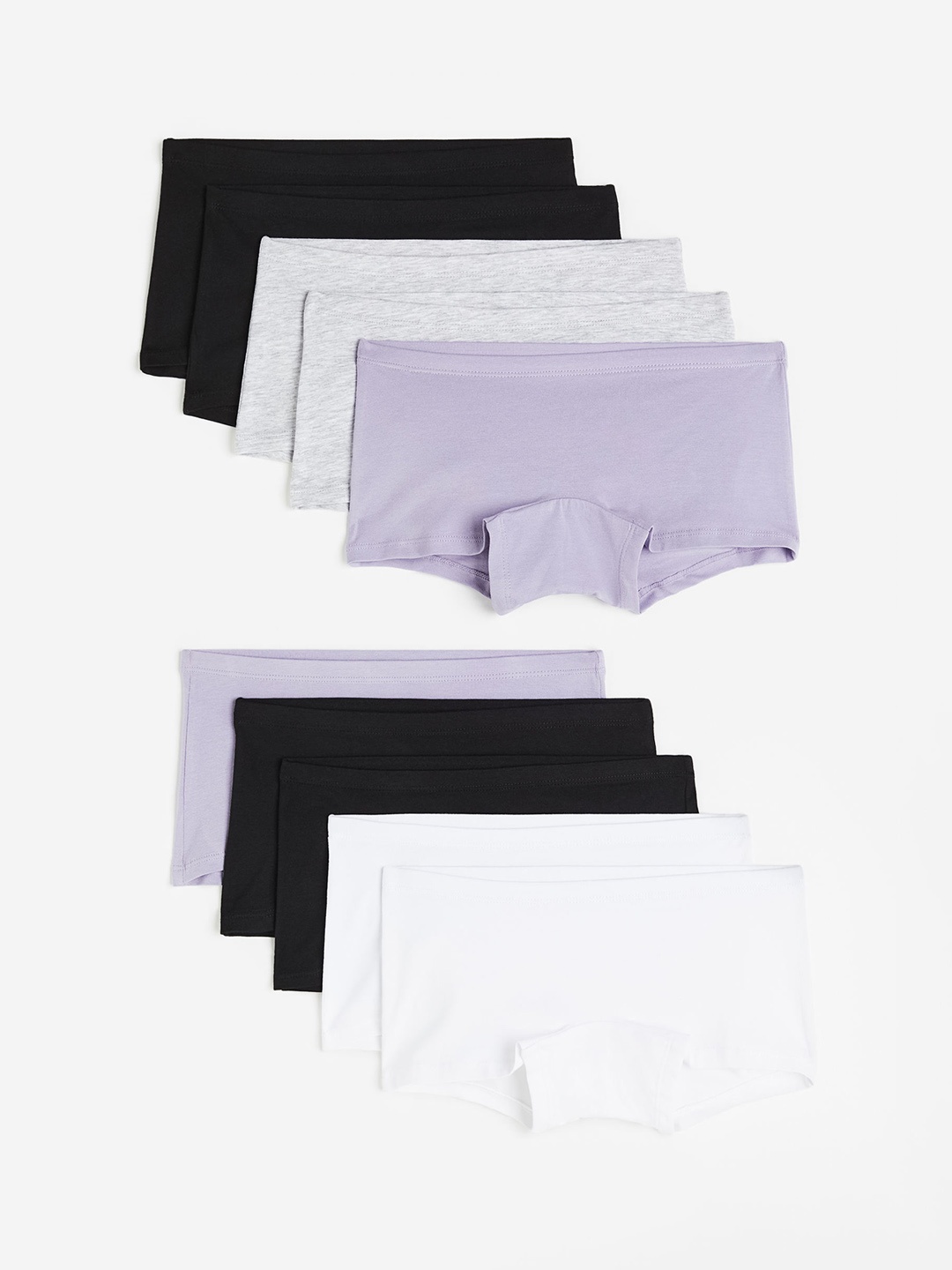 

H&M Girls 10-Pack Boxer Briefs, Grey