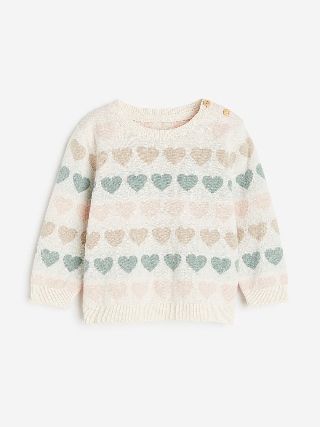 

H&M Infant Girls Pure Cotton Jumper, White