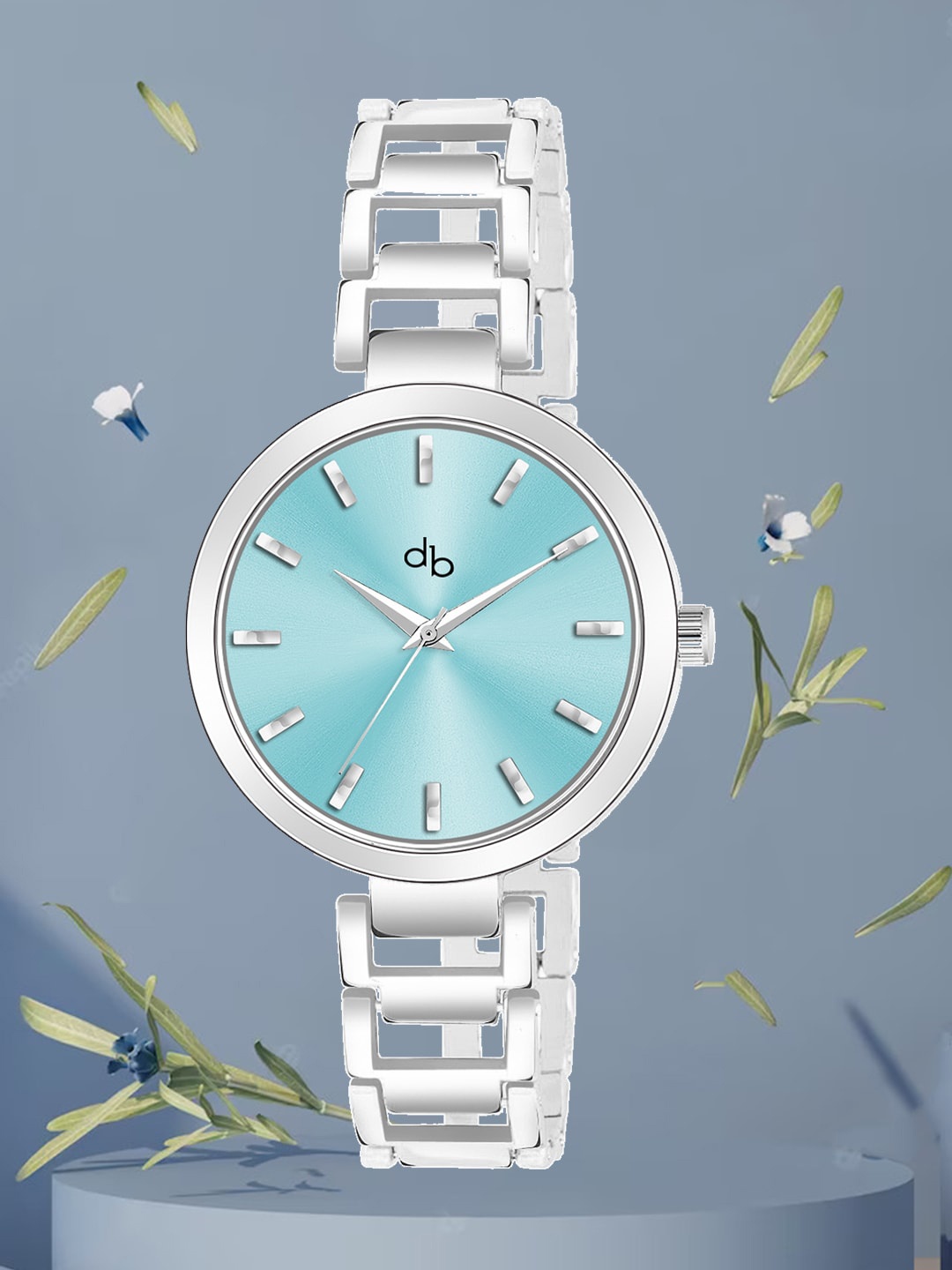 

DressBerry Women Blue Dial Bracelet Style Straps Analogue Watch HOBDB-184-SL