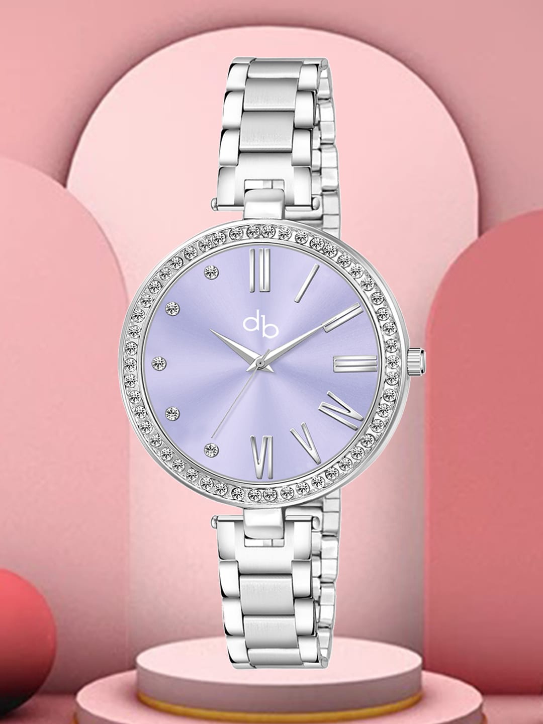 

DressBerry Women Blue Dial Bracelet Style Straps Analogue Watch HOBDB-187-SL