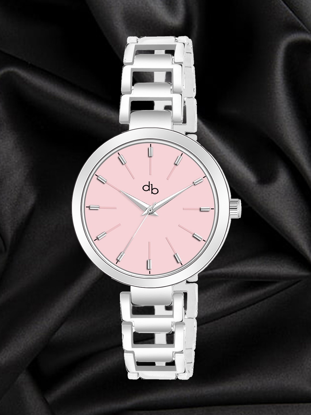 

DressBerry Women Pink Dial Bracelet Style Straps Analogue Watch HOBDB-182-SL