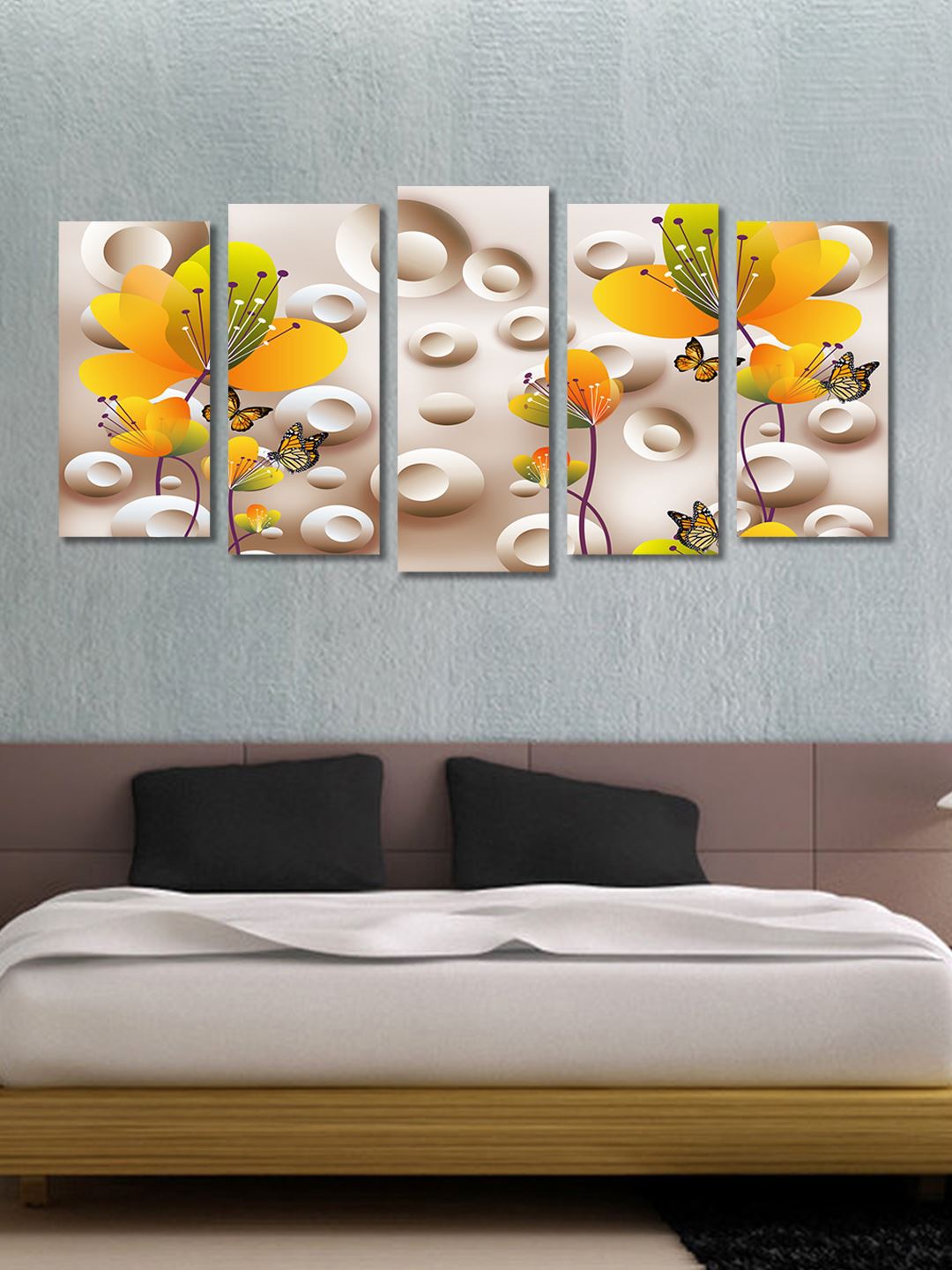 

999Store Multi Coloured Set of 5 Wall Art