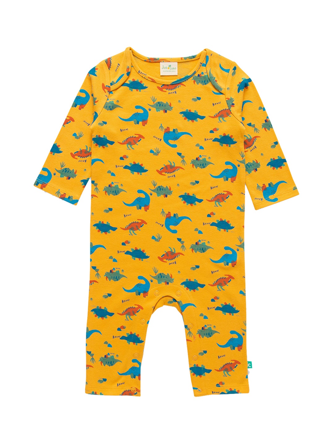 

JusCubs Boys Graphic Printed Cotton Rompers, Yellow