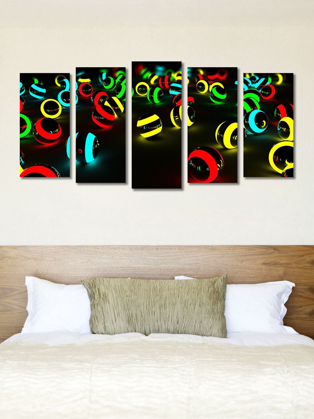 

999Store Multi Color Set of 5 Wall Art