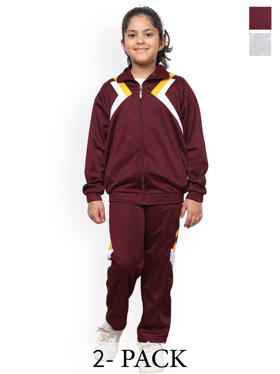 

BAESD Girls Pack Of 2 Mock Collar Tracksuits, Grey
