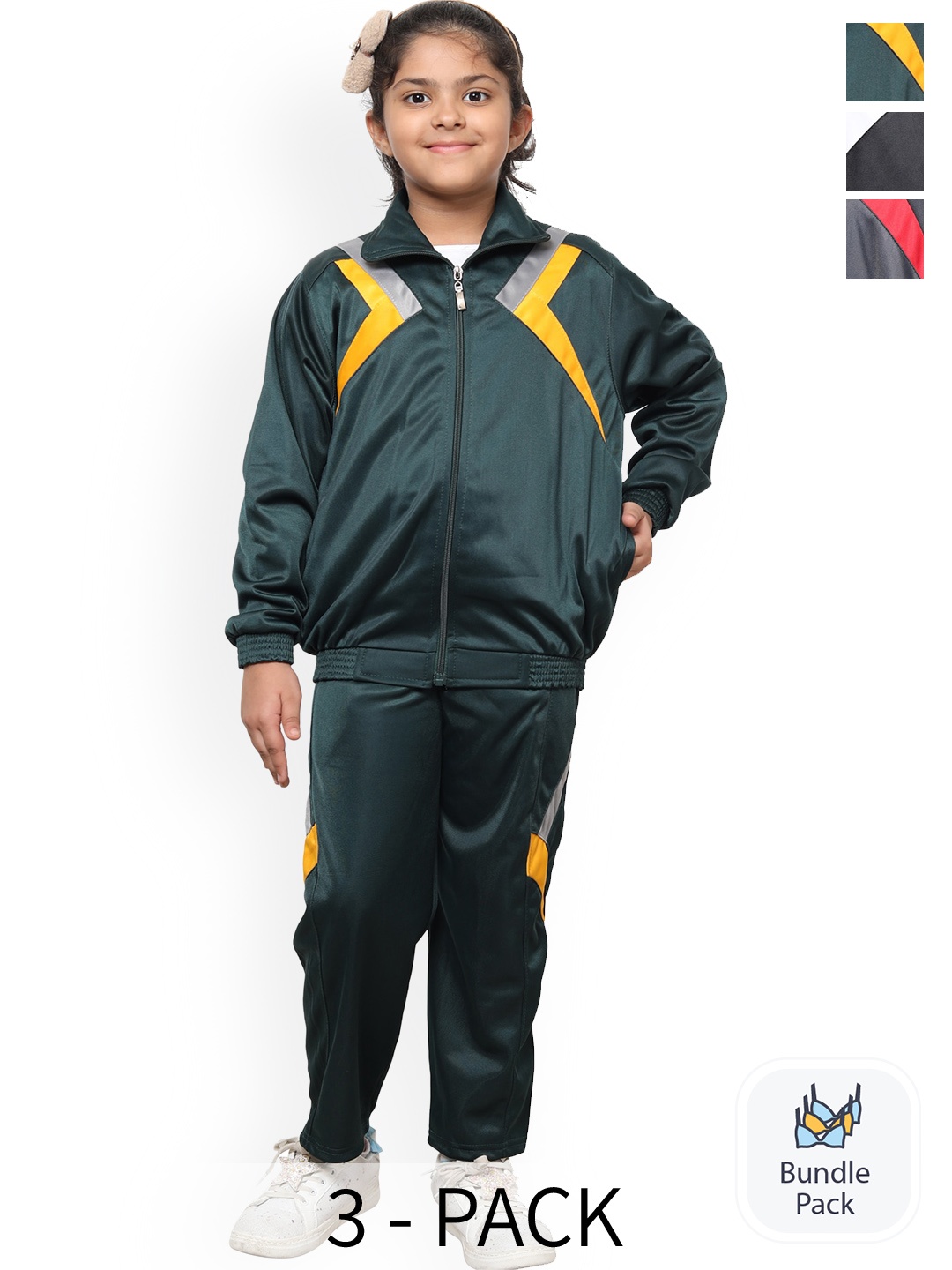 

BAESD Girls Pack Of 3 Tracksuits, Green