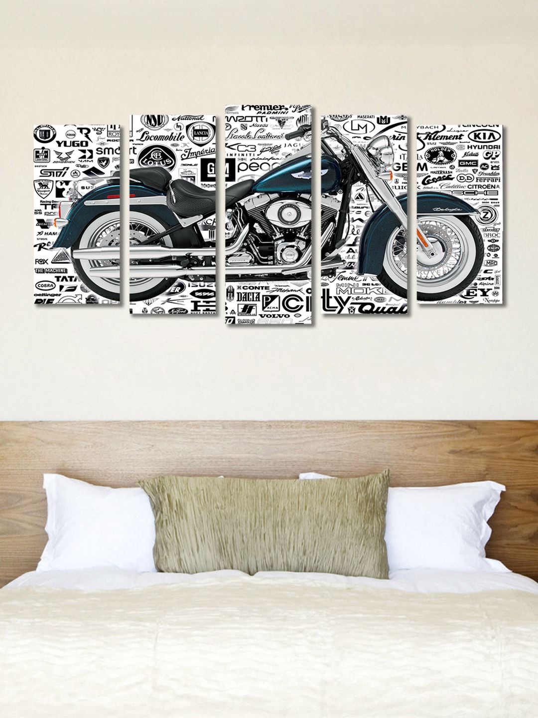 999Store Set of 5 Multicoloured Wall Art, Multi