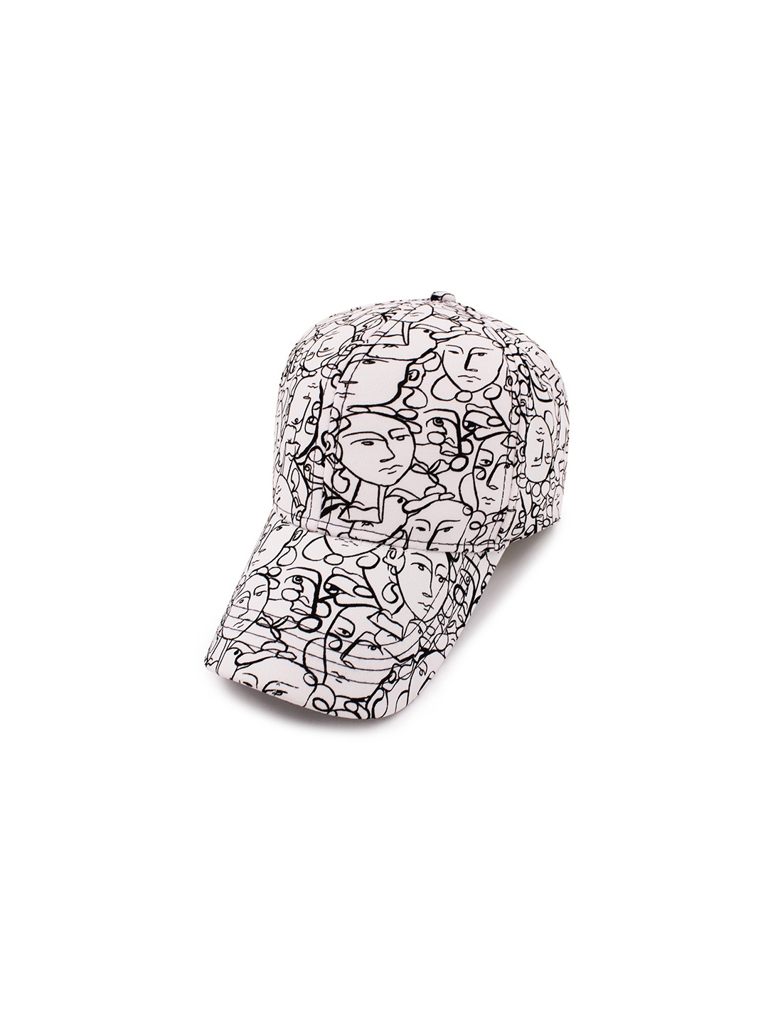 

JENNA Men Printed Baseball Cap, White