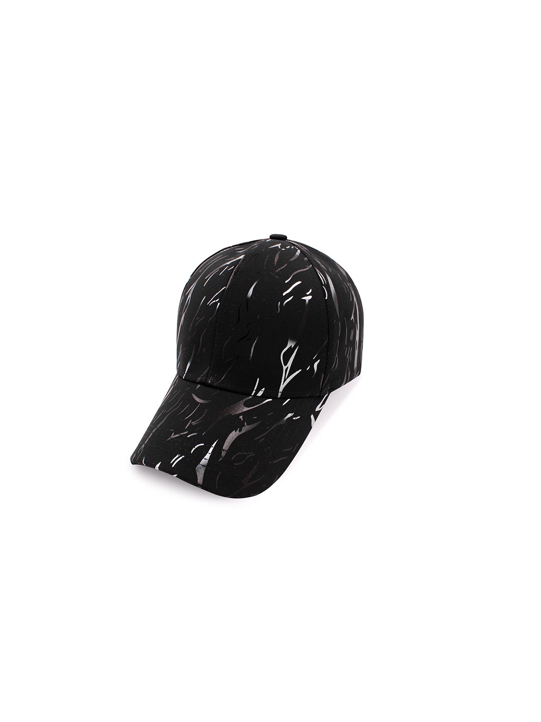 

JENNA Men Abstract Printed Baseball Cap, Black