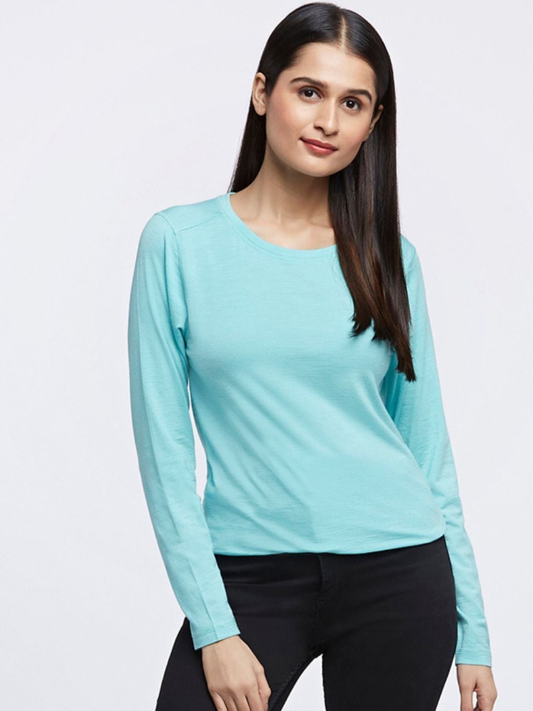 

Kosha Women's Merino Wool & Bamboo Lightweight Heat Retention Thermal Top, Blue