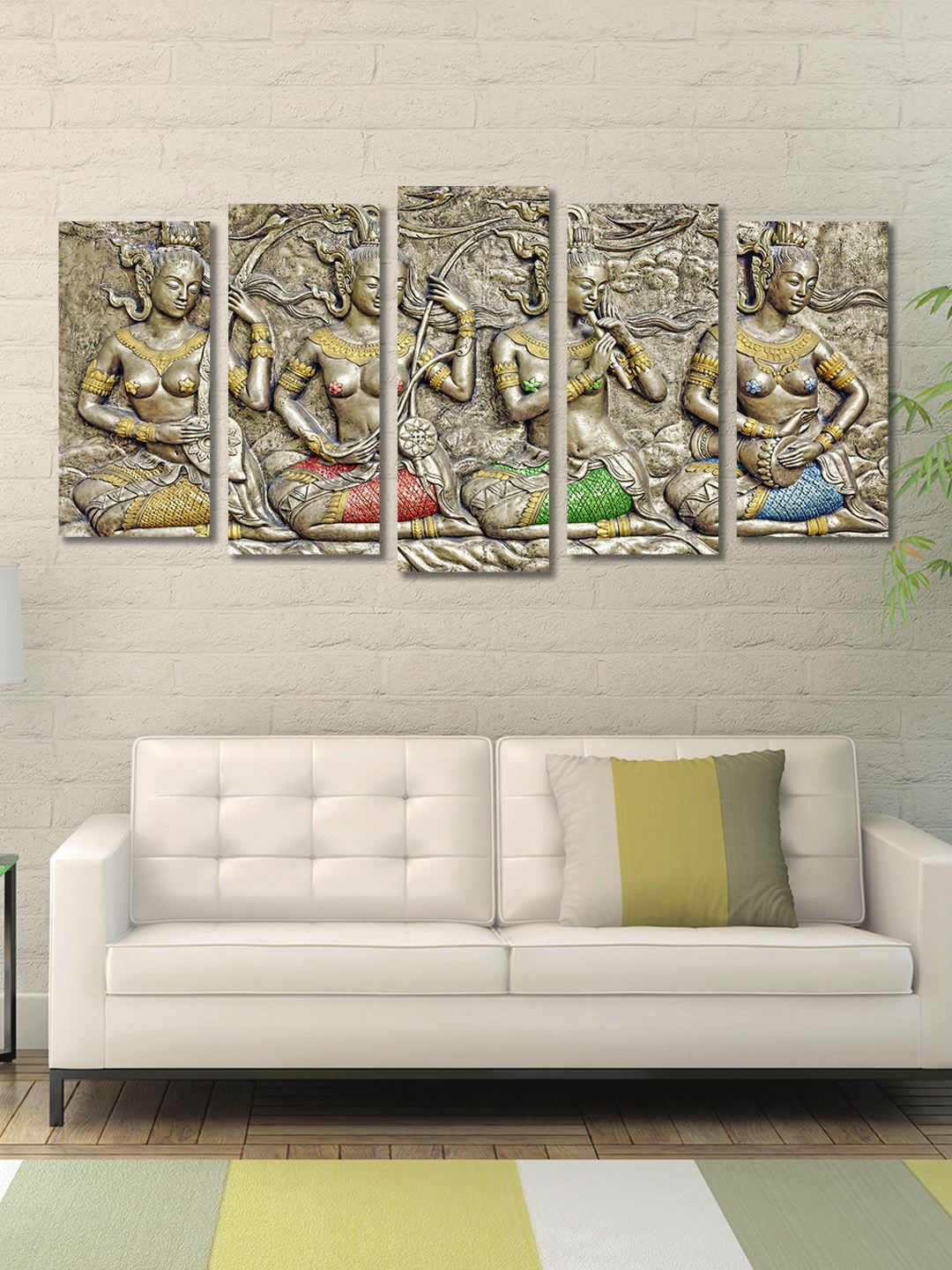 

999Store Multi Color Set of 5 Wall Art