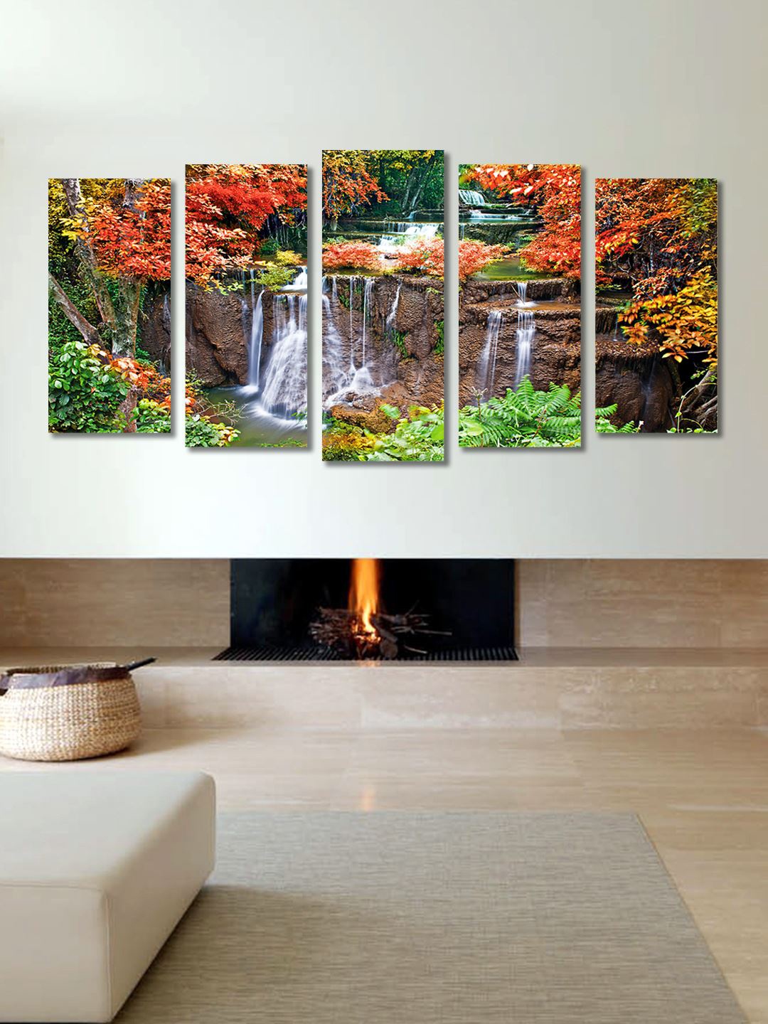 

999Store Multi Coloured Set of 5 Wall Art