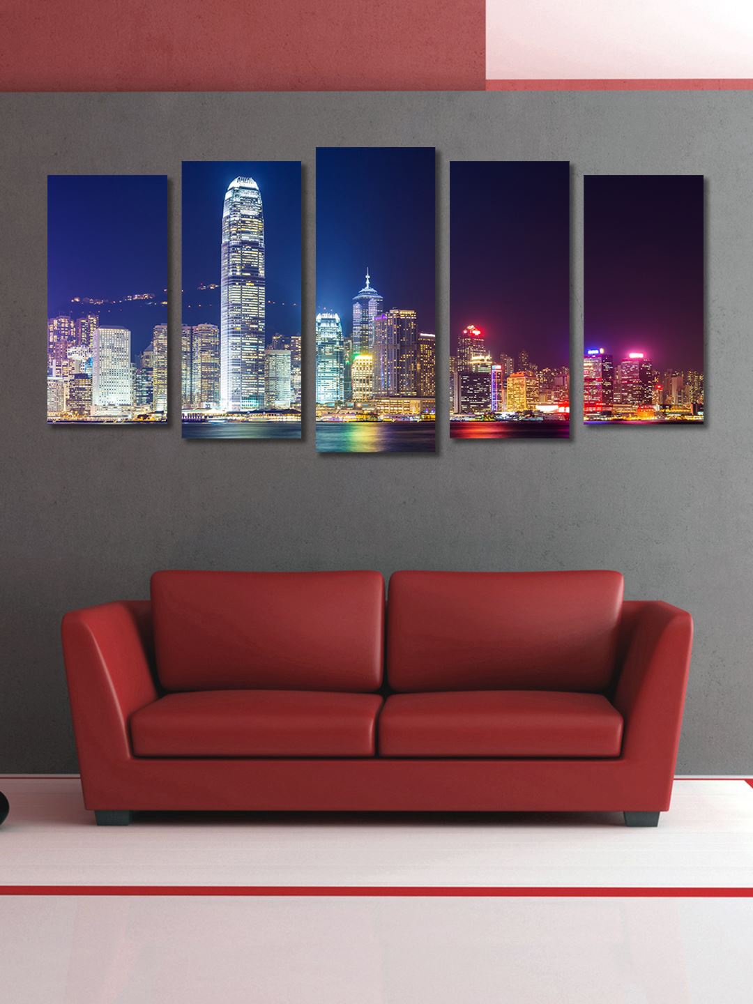 

999Store Multi Color Set of 5 Wall Art